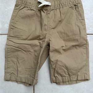 Tan Casual Shorts with Drawstring